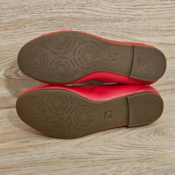 Revere Women's Nairobi Ballet Flats Shoes Crimson Red Lazer Size EUR 39 US 8.5 - Picture 7 of 9